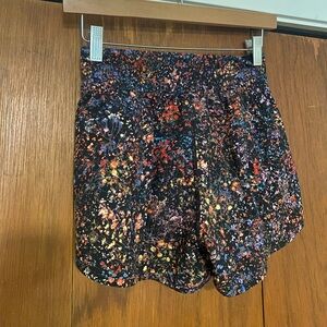 Floral Lulu Lemon running shorts